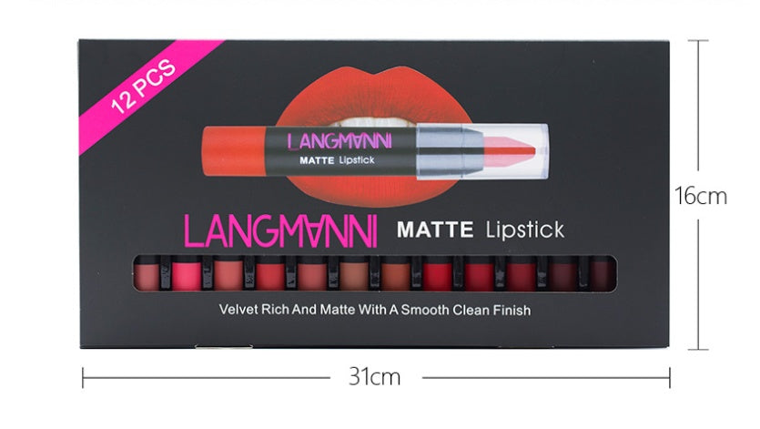 Non-Stick Cup Matte Lipstick & Lip Gloss Set – Long-Lasting, Smooth Finish | beautenaturel