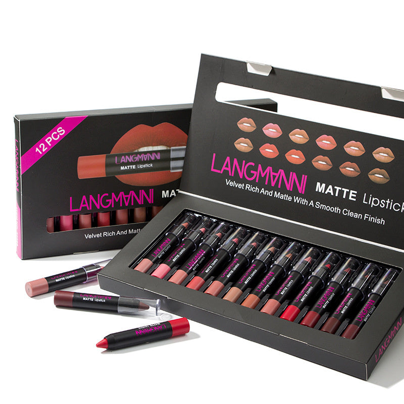 Non-Stick Cup Matte Lipstick & Lip Gloss Set – Long-Lasting, Smooth Finish | beautenaturel