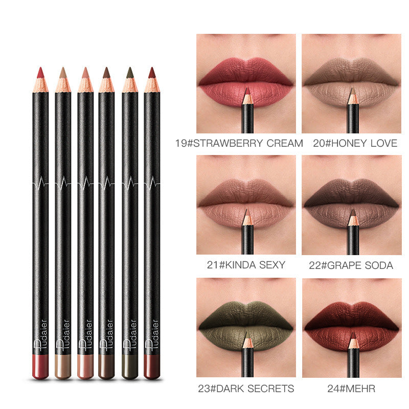 beautenaturel 36 Color Lip Liner – Waterproof, Non-Smudge Nude Shades