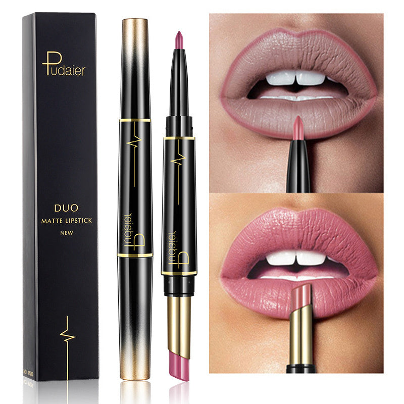 Beautenaturel – Double Lipstick & Lip Liner | 2-in-1 Perfect Lip Makeup