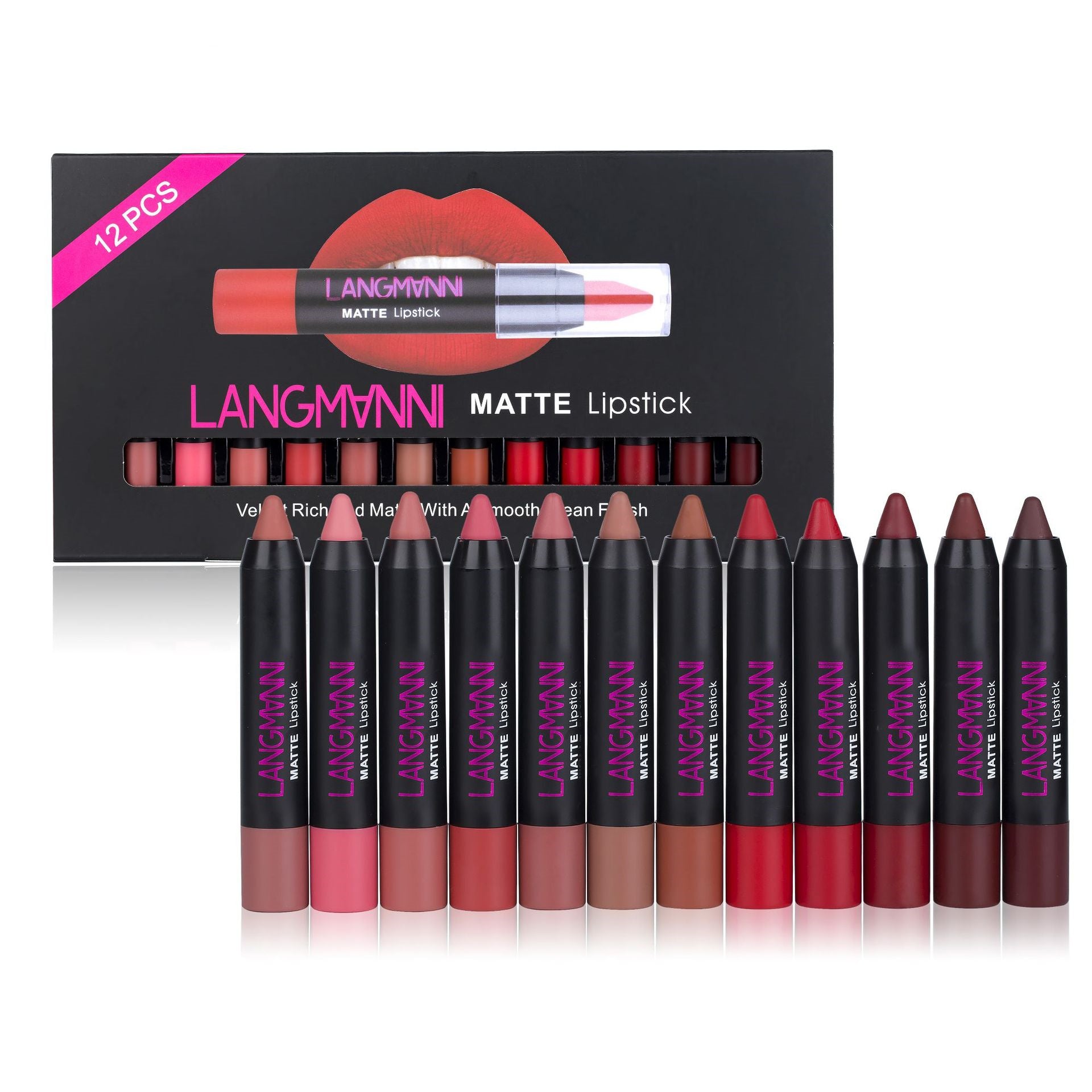 Non-Stick Cup Matte Lipstick & Lip Gloss Set – Long-Lasting, Smooth Finish | beautenaturel