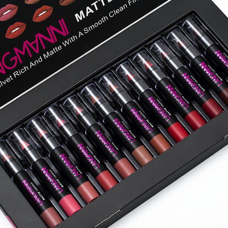 Non-Stick Cup Matte Lipstick & Lip Gloss Set – Long-Lasting, Smooth Finish | beautenaturel