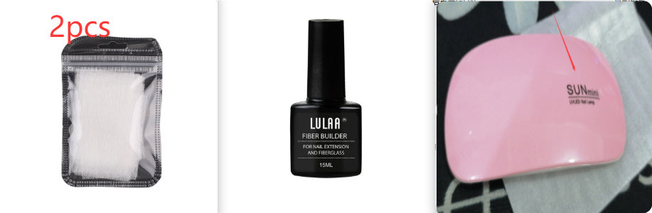 Nail Extension Fiber Set – Gel, Repair Liquid & Paper-Free Support | Beautenaturel